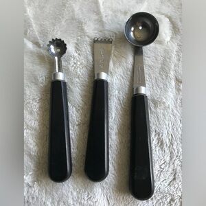 Inox France 3-Piece Stainless Steel Citrus Set with Black Hardwood Handles